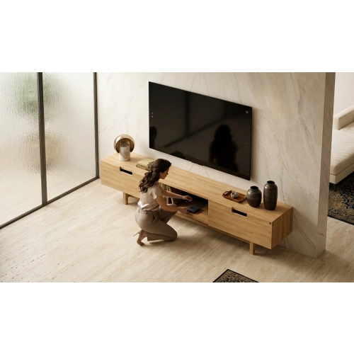 Szafka RTV-42 Drewno Lite Dąb Loft Lakier Rozmiary od 100 cm do 200 cm PREMIUM